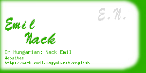 emil nack business card